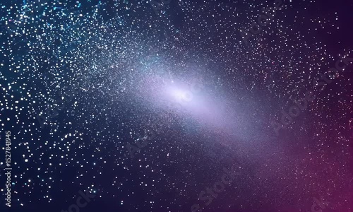 Abstract digital wave of glowing particles and energy flows in a dark blue background.