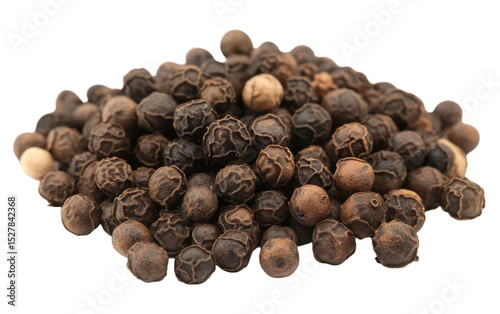 Pile of black and white pepper