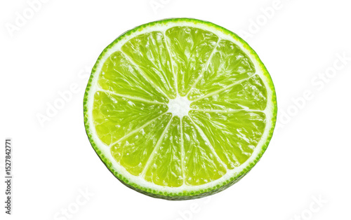 Lime is cut in half and the inside is shown