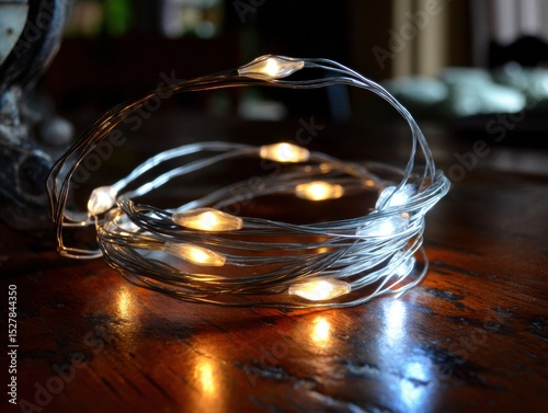 String of lights with a yellow and white bulb