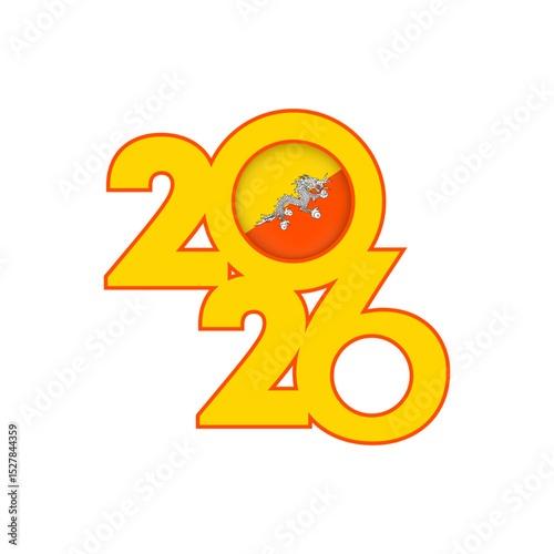 2026 banner with Bhutan flag inside.