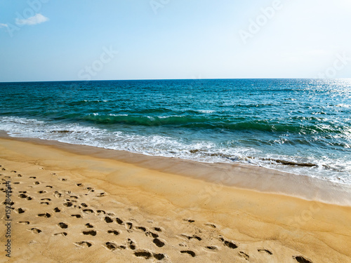 Beautiful sea beach nature background,High Angle view beach sea background.