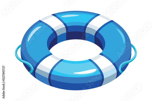 Blue Life Preserver Safety Ring for Water Activities
