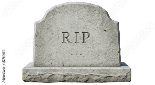 Fotografie Isolated Tombstone with RIP Inscription