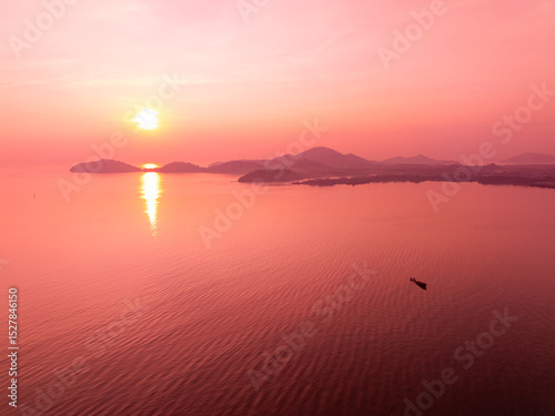 Aerial view sunset sky,Nature beautiful light Sunset or sunrise over sea,Colorful scenery sunset sky background,Amazing clouds and waves in sunrise sky nature light cloud background.