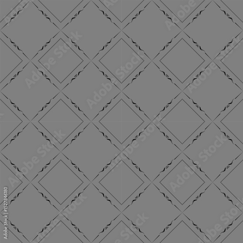 seamless botanical pattern of painted oriental motifs 