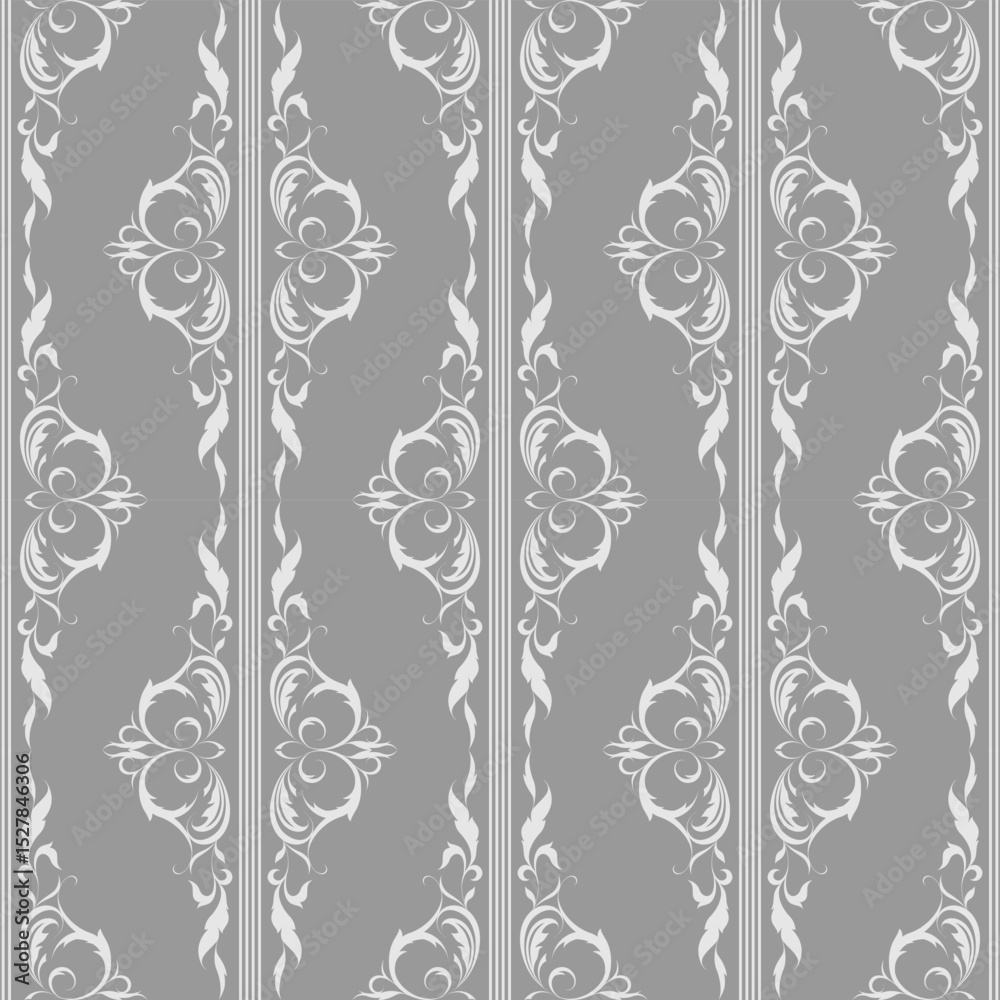Fototapeta premium seamless botanical pattern of painted oriental motifs 