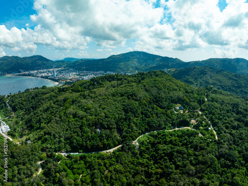 Beautiful landscape mountains view in Phuket Thailand.