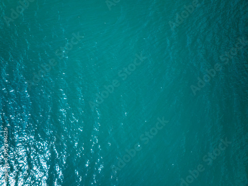 Top view sea surface nature background,Wide angle view ocean waves texture background.