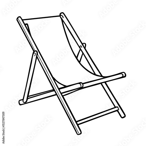 Liegestuhl Sonnenliege Klappstuhl Lineart