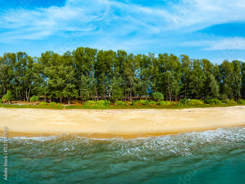Beautiful sea beach nature background,High Angle view beach sea background.