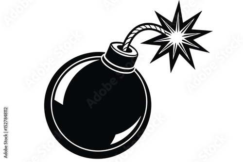 Explosive Cartoon Bomb Illustration A High-Impact Graphic Design Element