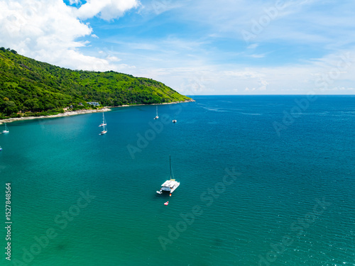 Beautiful sea beach nature background,High Angle view beach sea background.