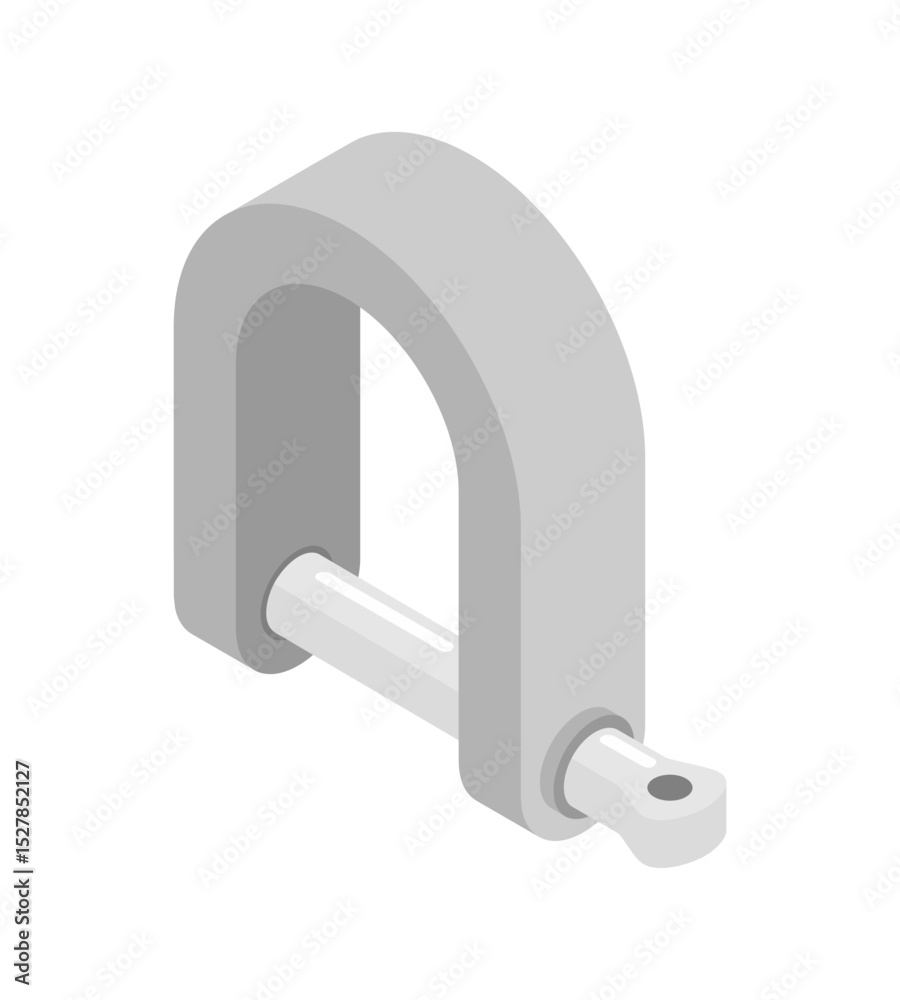 Shackle is rigging bracket. A connecting element.