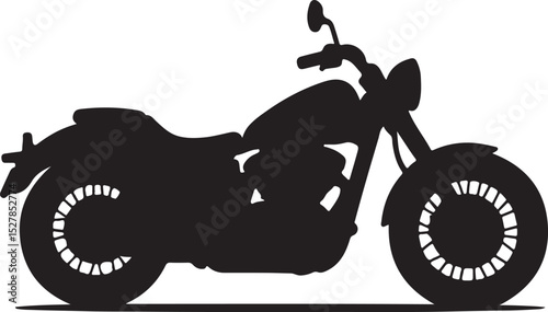 A vector illustration of a sport motorcycle silhouette on a white background for extreme speed riding