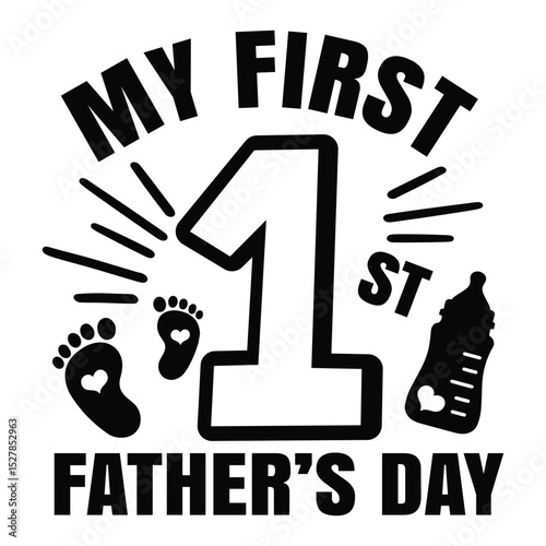 My first 1st father's day SVG Art & Illustration