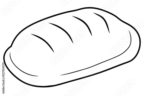 Delicious Homemade Bread A Simple Illustration of a Crusty Loaf