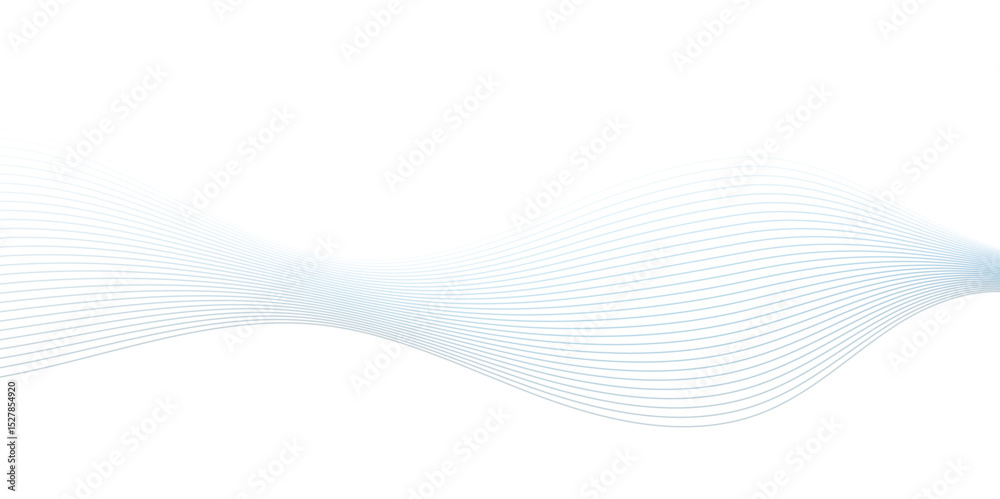 Naklejka premium Abstract wavy lines Isolated background design. Wave modern stream transparent background.