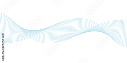 Abstract wavy lines Isolated background design. Wave modern stream transparent background.

