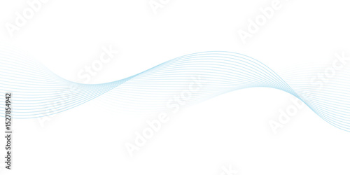 Abstract wavy lines Isolated background design. Wave modern stream transparent background.

