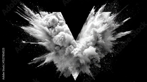 Explosive v letter design