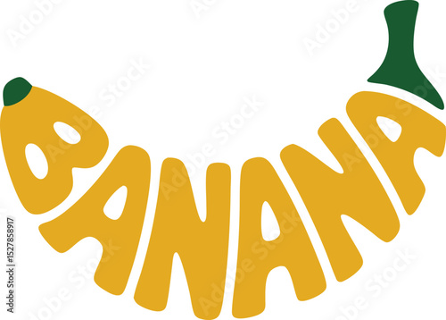 Banana typography creative branding text vector logo design silhouette