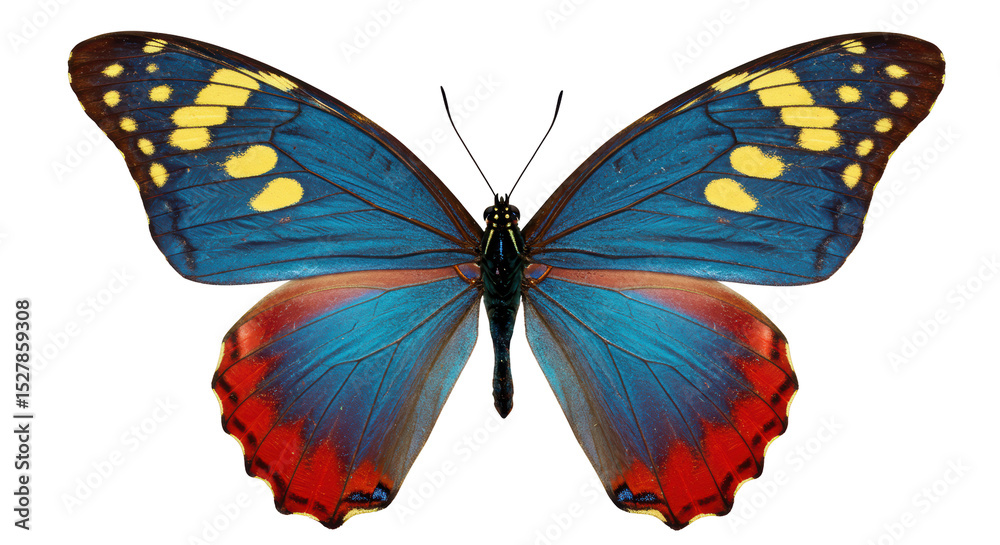 Fototapeta premium Isolated Blue Morpho Butterfly