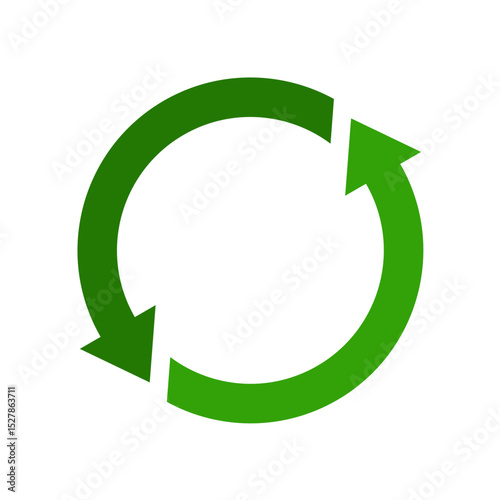Recycle , refresh— round vector icon