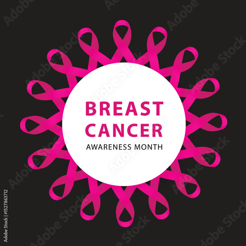 Healthcare and medicine concept. pink breast cancer awareness ribbon.