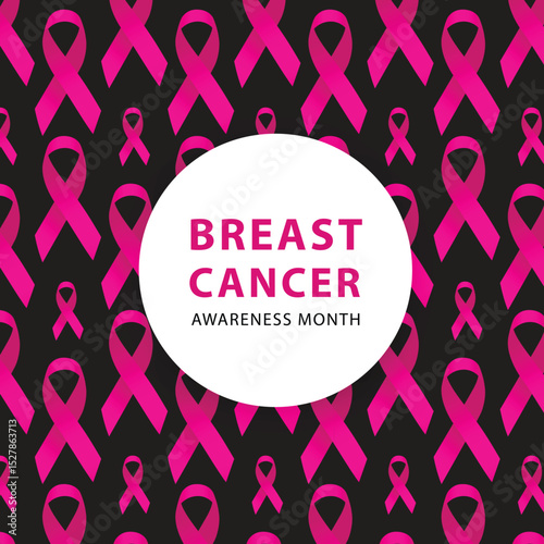 Healthcare and medicine concept. pink breast cancer awareness ribbon.