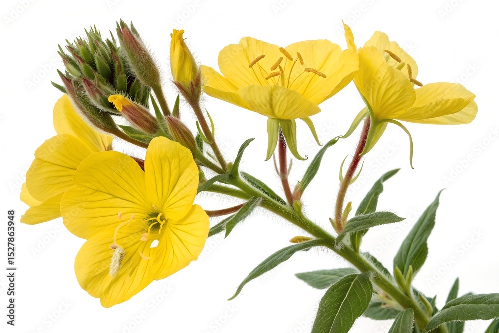 Fototapeta premium evening primrose isolated on white