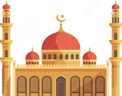 Islamic   mosque vector illustration