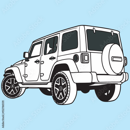Off road vehicle vector illustration free online.