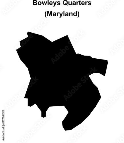 Bowleys Quarters (Maryland) blank outline map