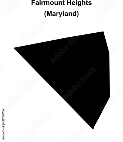 Fairmount Heights (Maryland) blank outline map