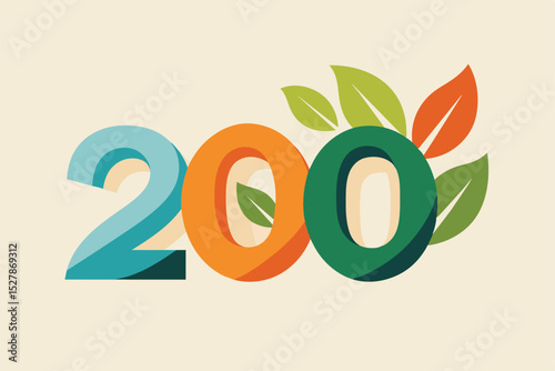Celebrating 200 Years of Environmental Sustainability A Colorful Anniversary Logo Design