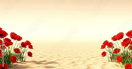 Spring flower cartoon animation with white background