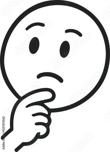 Curious face emoticon
