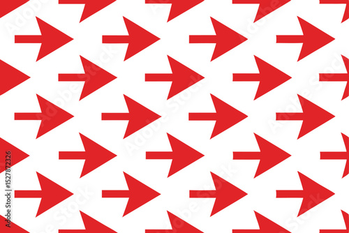 Red Arrow Seamless Pattern Repeating Directional Design for Digital Projects