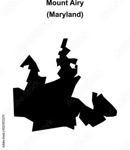 Mount Airy (Maryland) blank outline map