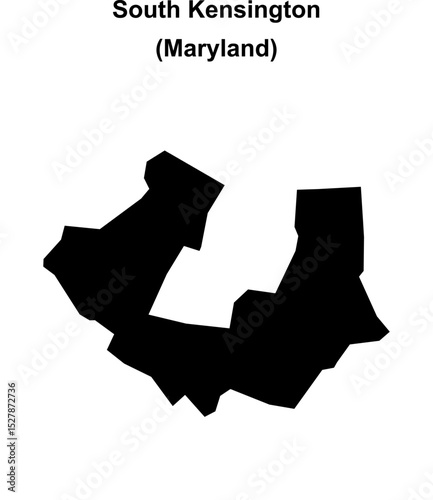 South Kensington (Maryland) blank outline map