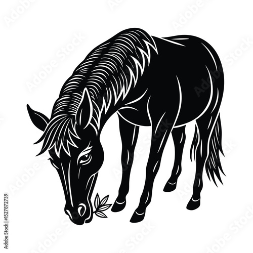 87 Vactor Horse eat Horse Black red eating  Horse head Yellow