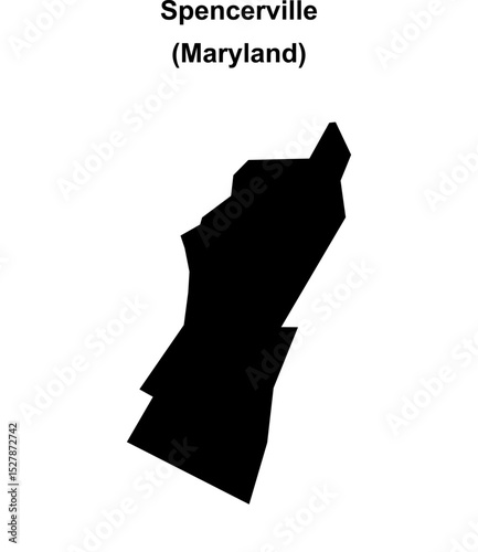 Spencerville (Maryland) blank outline map