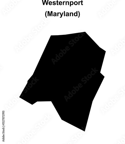 Westernport (Maryland) blank outline map