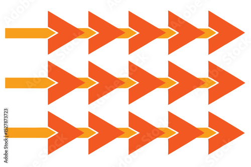 Abstract Arrow Pattern Dynamic Flow and Directional Design