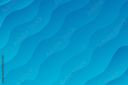 Abstract light blue wavy pattern, ocean water texture gradient background. Cute aesthetic blue wallpaper with geometric curvy lines. Perfect for elegant presentation, web banner, poster