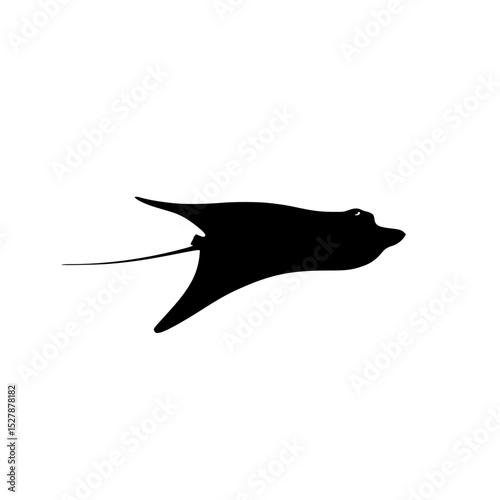 a silhouette of a bird flying in the sky bird, black, fish, fly, silhouette, sky , Generative art.