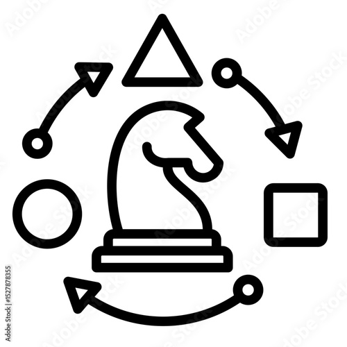 Adaptive Strategy  Icon Element For Design	