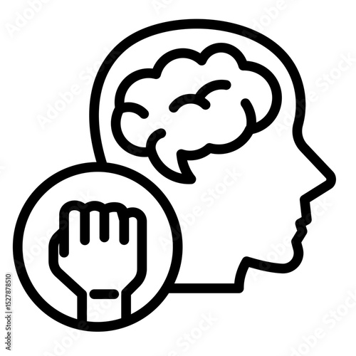 Fortified Mind  Icon Element For Design	