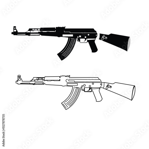 assault rifle vector illustration